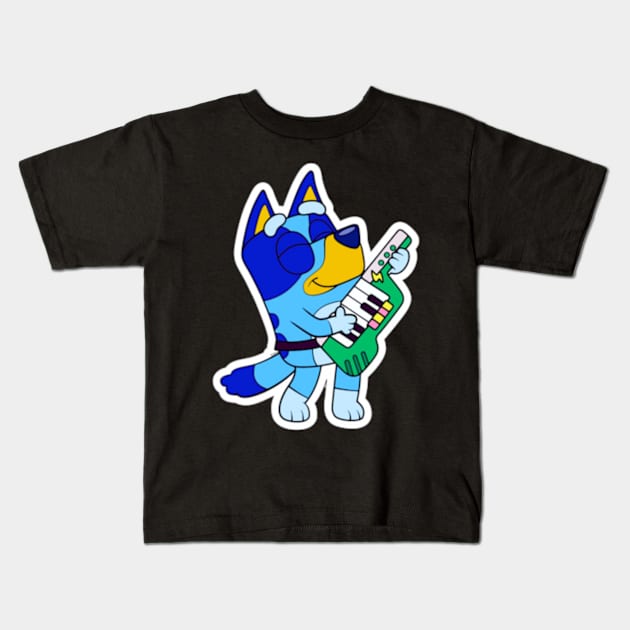 bluey music Kids T-Shirt by GapiKenterKali